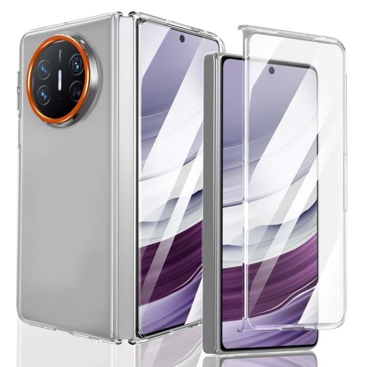 For Huawei Mate X3 lce Folding Series Integrated Clear PC Phone Case(Orange) - Huawei Cases by PMC TechLife | Online Shopping South Africa | PMC TechLife | Buy Now Pay Later Mobicred