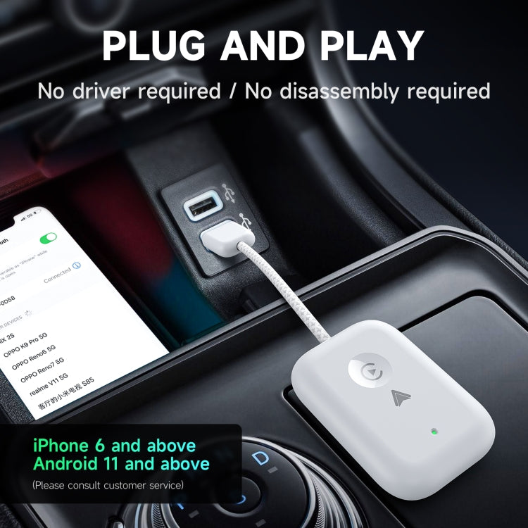 2 in 1 Apple CarPlay / Android Auto USB, Type-C Dual Ports Wired to Wireless CarPlay Adapter(Black) - free shipping - PMC TechLife - Order now!