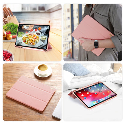 For iPad Air 11 2024 / 2022 / 2020 10.9 DUX DUCIS Domo Series Horizontal Flip Magnetic TPU + PU Leather Case with Three-folding Holder & Pen Slot(Pink) - iPad Air (2022) / (2020) 10.9 Cases by DUX DUCIS | Online Shopping South Africa | PMC Jewellery | Buy Now Pay Later Mobicred