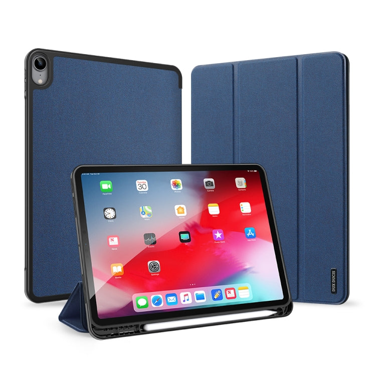 For iPad Air 11 2024 / 2022 / 2020 10.9 DUX DUCIS Domo Series Horizontal Flip Magnetic TPU + PU Leather Case with Three-folding Holder & Pen Slot(Blue) - iPad Air (2022) / (2020) 10.9 Cases by DUX DUCIS | Online Shopping South Africa | PMC Jewellery | Buy Now Pay Later Mobicred