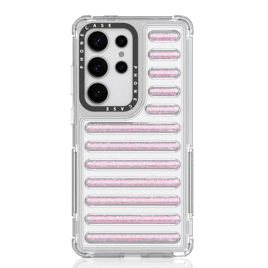 For Samsung Galaxy S25 Ultra 5G Capsule Glitter TPU Hybrid PC Airbag Phone Case(Pink) - Galaxy S25 Ultra 5G Cases by PMC Jewellery | Online Shopping South Africa | PMC Jewellery | Buy Now Pay Later Mobicred