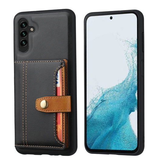 For Samsung Galaxy S25+ 5G Calfskin Card Slot TPU Hybrid PU Phone Case(Black) - Galaxy S25+ 5G Cases by PMC Jewellery | Online Shopping South Africa | PMC Jewellery | Buy Now Pay Later Mobicred