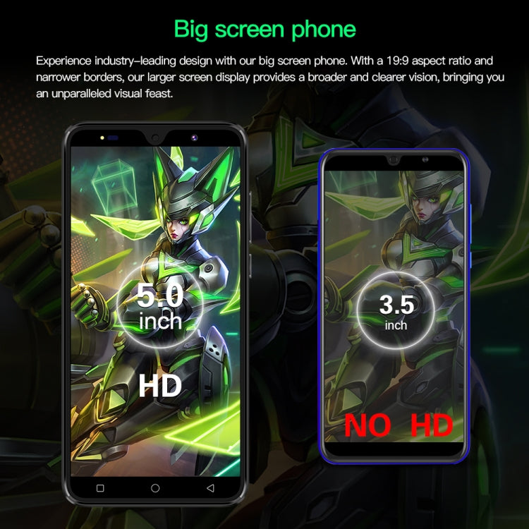 Povo6 Neo / DP29, 1GB+16GB, Face Identification, 5.0 inch Android 8.1 MTK6580M Quad Core, Network: 3G, Dual SIM, Plug:UK Plug(Black) - free shipping - PMc TechLife - Order now!