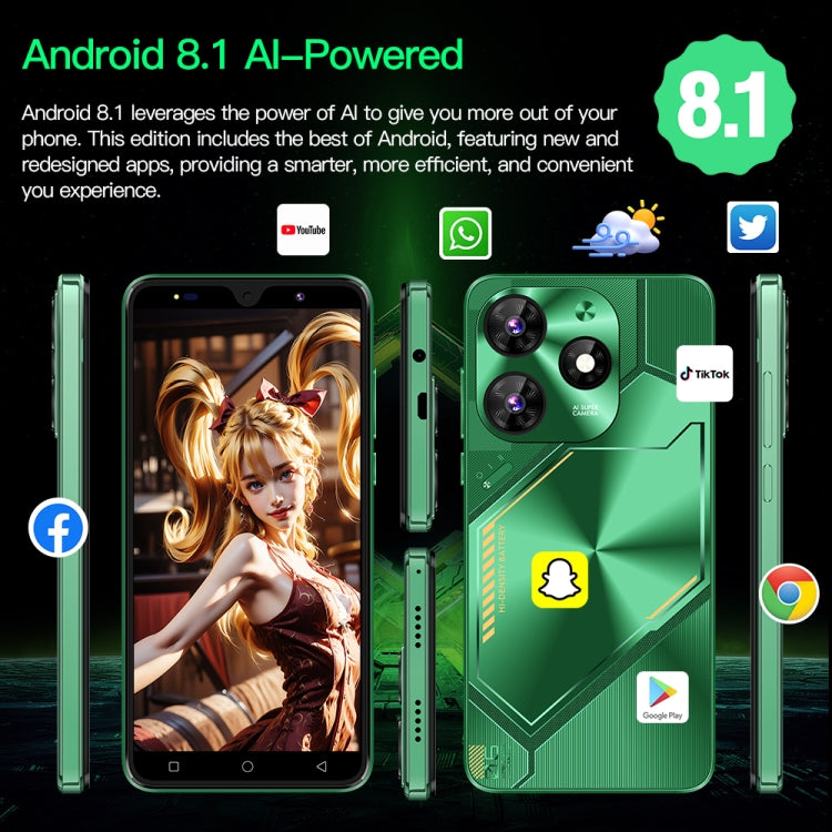Povo6 Neo / DP29, 1GB+16GB, Face Identification, 5.0 inch Android 8.1 MTK6580M Quad Core, Network: 3G, Dual SIM, Plug:UK Plug(Black) - free shipping - PMc TechLife - Order now!