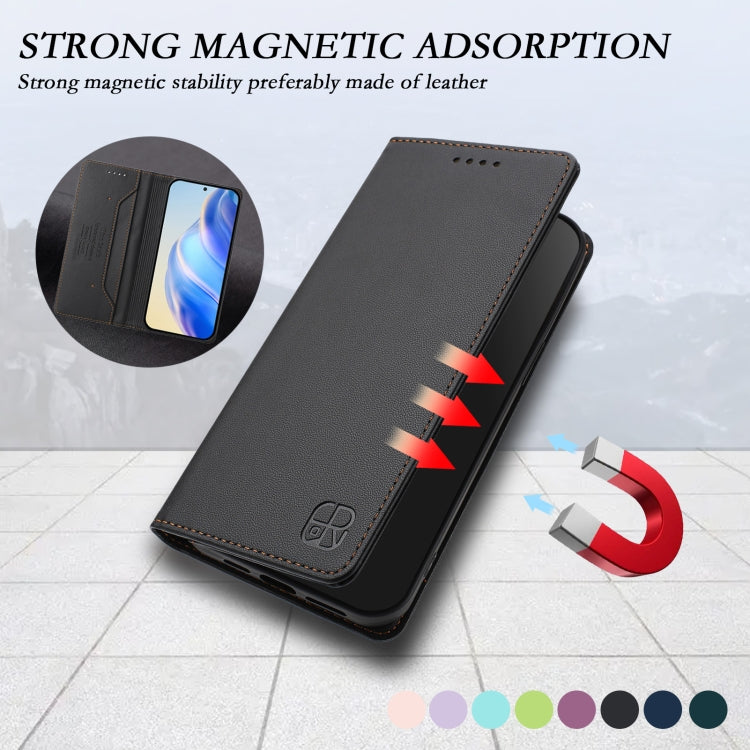For DOOGEE N55 Plus RC01 Dual-Folded Magnetic Suction RFID Leather Phone Case(Black) - Doogee Cases by PMC TechLife | Online Shopping South Africa | PMC TechLife | Buy Now Pay Later Mobicred