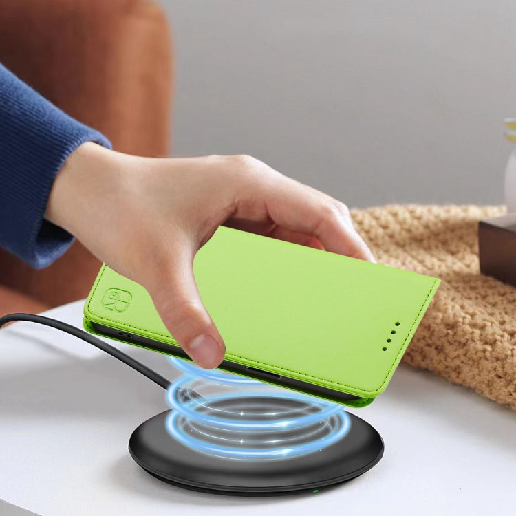For Ulefone Note 16 Pro RC01 Dual-Folded Magnetic Suction RFID Leather Phone Case(Grass Green) - Ulefone Cases by PMC TechLife | Online Shopping South Africa | PMC TechLife | Buy Now Pay Later Mobicred