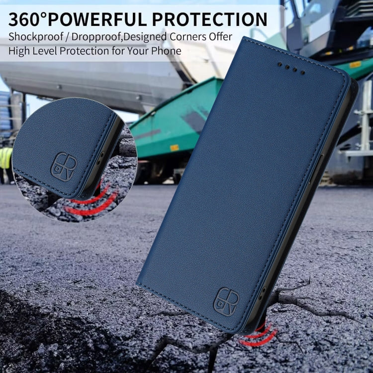 For Ulefone Note 17 Pro RC01 Dual-Folded Magnetic Suction RFID Leather Phone Case(Dark Blue) - Ulefone Cases by PMC TechLife | Online Shopping South Africa | PMC TechLife | Buy Now Pay Later Mobicred