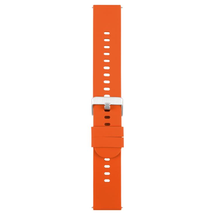 18mm Solid Color Steel Buckle Silicone Watch Band(Bright Orange) - 18mm Bands by PMc TechLife | Online Shopping South Africa | PMc TechLife | Buy Now Pay Later Mobicred