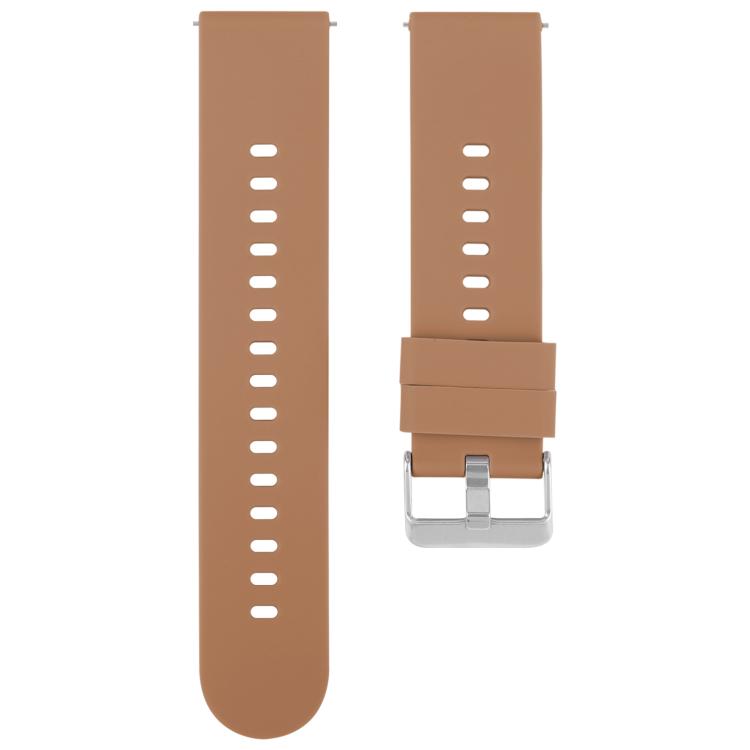 19mm Solid Color Steel Buckle Silicone Watch Band(Brown) - free shipping - PMc TechLife - Order now!