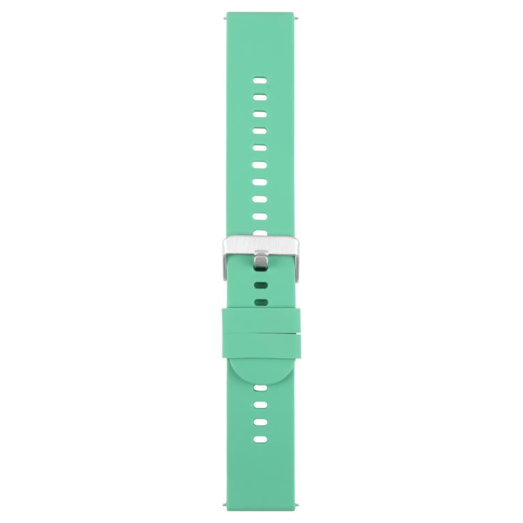 22mm Solid Color Steel Buckle Silicone Watch Band(Grass Green) - 22mm Bands by PMc TechLife | Online Shopping South Africa | PMc TechLife | Buy Now Pay Later Mobicred