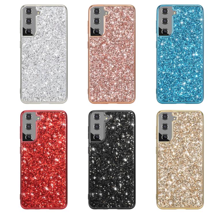 For Samsung Galaxy S25+ 5G Glitter Powder Shockproof TPU Phone Case(Blue) - Galaxy S25+ 5G Cases by PMC Jewellery | Online Shopping South Africa | PMC Jewellery | Buy Now Pay Later Mobicred