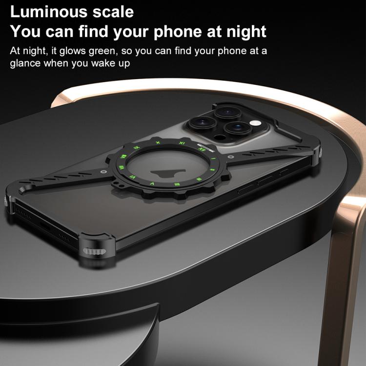 For iPhone 13 Z-shaped Frameless Metal 360 Holder MagSafe Phone Case(Space Silver) - iPhone 13 Cases by PMc TechLife | Online Shopping South Africa | PMc TechLife | Buy Now Pay Later Mobicred
