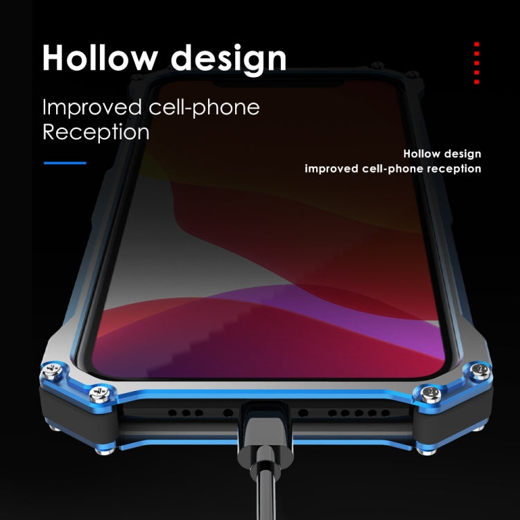 For iPhone 12 Pro Max R-JUST Shockproof Armor Metal Protective Case(Black) - free shipping - PMC TechLife - Order now!