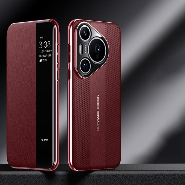 For Huawei Pura 70 Smart View Window Imitation Ultimate Design Phone Case(Red) - Huawei Cases by PMC TechLife | Online Shopping South Africa | PMC TechLife | Buy Now Pay Later Mobicred