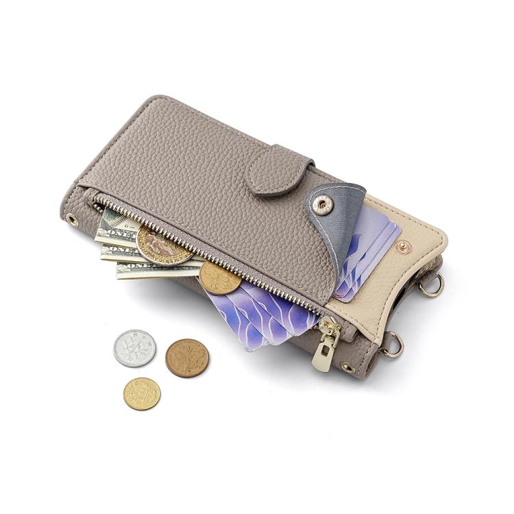 For Google Pixel 6a Crossbody Chain Fishtail Litchi Leather Phone Case(Grey) - Google Cases by PMC TechLife | Online Shopping South Africa | PMC TechLife | Buy Now Pay Later Mobicred