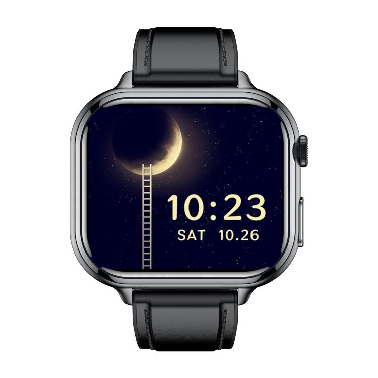 TK17 1.91 inch Horizontal Screen Leather Strap Smart Watch Supports ECG Electrocardiogram(Black) - free shipping - PMC TechLife - Order now!