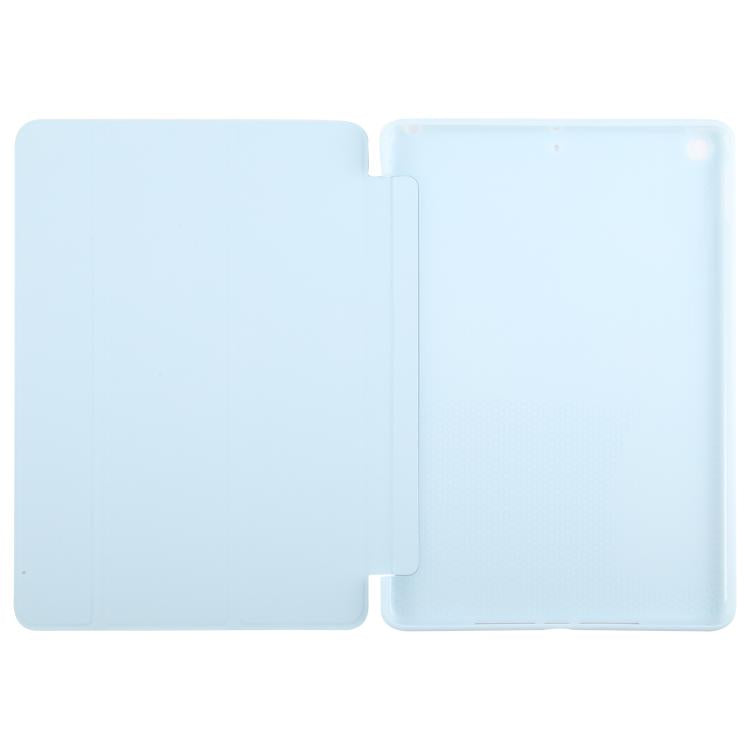 For iPad 10.2 2021 / 2020 / 2019 GEBEI 3-folding Holder Shockproof Flip Leather Tablet Case(Sky Blue) - free shipping - PMc TechLife - Order now!