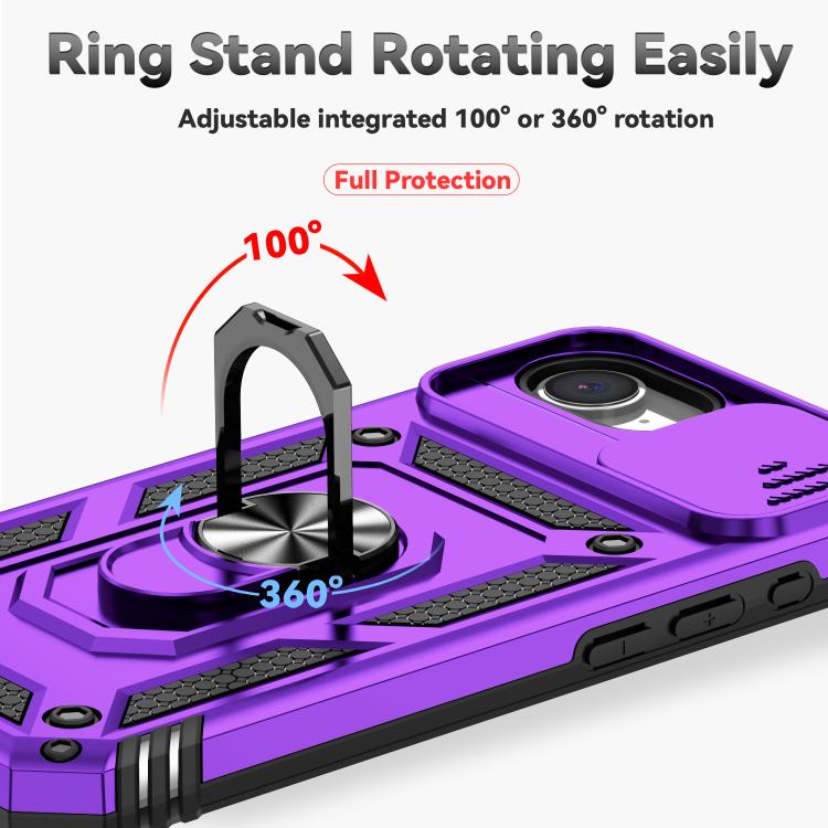 For iPhone 16e Sliding Camshield Holder Phone Case(Purple) - free shipping - PMC TechLife - Order now!