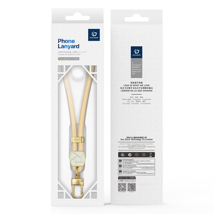 DUX DUCIS Garden Series Broken Ice Pattern Adjustable Short Phone Lanyard(Glaze Yellow) - Lanyards & Wrist Straps by DUX DUCIS | Online Shopping South Africa | PMc TechLife | Buy Now Pay Later Mobicred