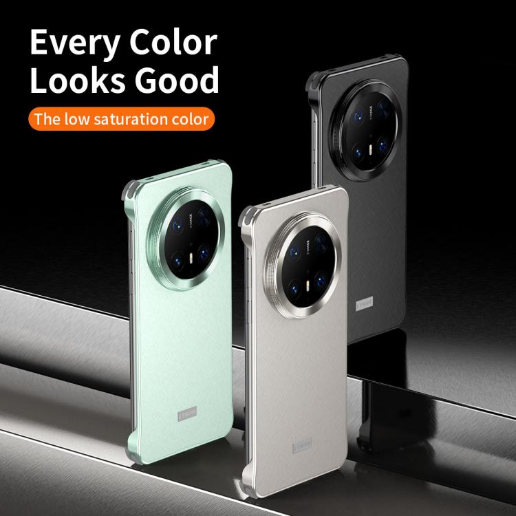 For Huawei Mate 60 Micro Frosted Metal Phone Case(Black) - Huawei Cases by PMC TechLife | Online Shopping South Africa | PMC TechLife | Buy Now Pay Later Mobicred