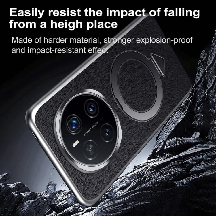 For Honor Magic7 SULADA Top Grain Leather MagSafe Magnetic Holder Phone Case(Blue) - Honor Cases by SULADA | Online Shopping South Africa | PMC TechLife | Buy Now Pay Later Mobicred