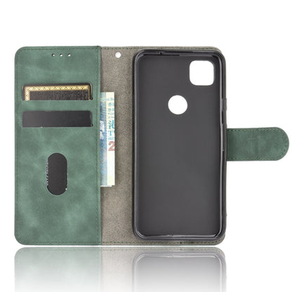 For Google Pixel 4a Solid Color Skin Feel Magnetic Buckle Horizontal Flip Calf Texture PU Leather Case with Holder & Card Slots & Wallet(Green) - Google Cases by PMC Jewellery | Online Shopping South Africa | PMC Jewellery