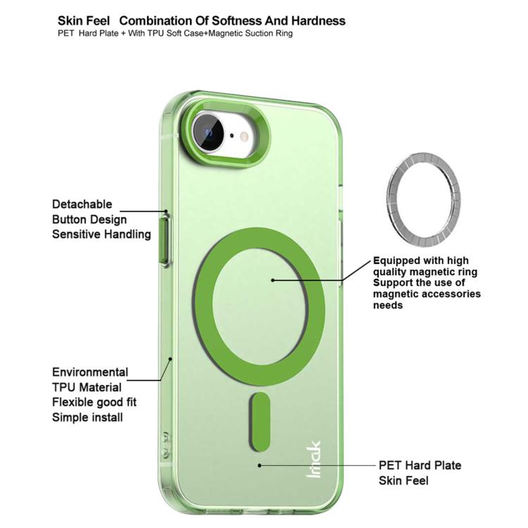 For iPhone 16e IMAK Candy Series Shockproof MagSafe Phone Case(Blue) - free shipping - PMC TechLife - Order now!