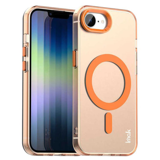 For iPhone 16e IMAK Candy Series Shockproof MagSafe Phone Case(Orange) - iPhone 16e Cases by imak | Online Shopping South Africa | PMC Jewellery | Buy Now Pay Later Mobicred