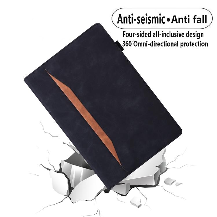 For Tecno Megapad 11 2024 Splicing Shockproof Leather Tablet Case(Black) - Others by PMC TechLife | Online Shopping South Africa | PMC TechLife | Buy Now Pay Later Mobicred