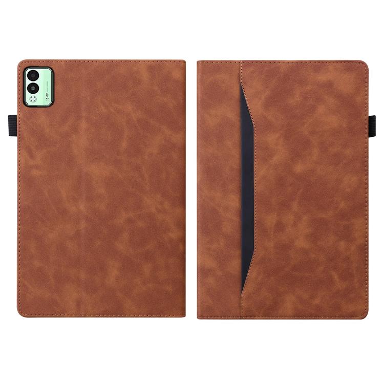 For Tecno Megapad 11 2024 Splicing Shockproof Leather Tablet Case(Brown) - Others by PMC TechLife | Online Shopping South Africa | PMC TechLife | Buy Now Pay Later Mobicred