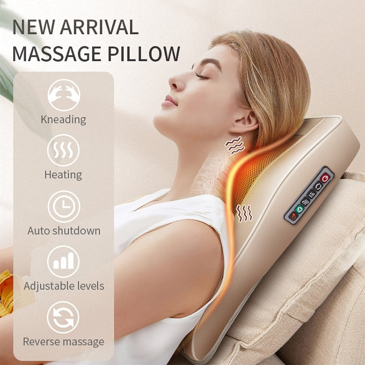 Multifunctional Mini Massage Pillow Neck and Shoulder Cervical Massager, Plug Type:US Plug(Black) - free shipping - PMC TechLife - Order now!