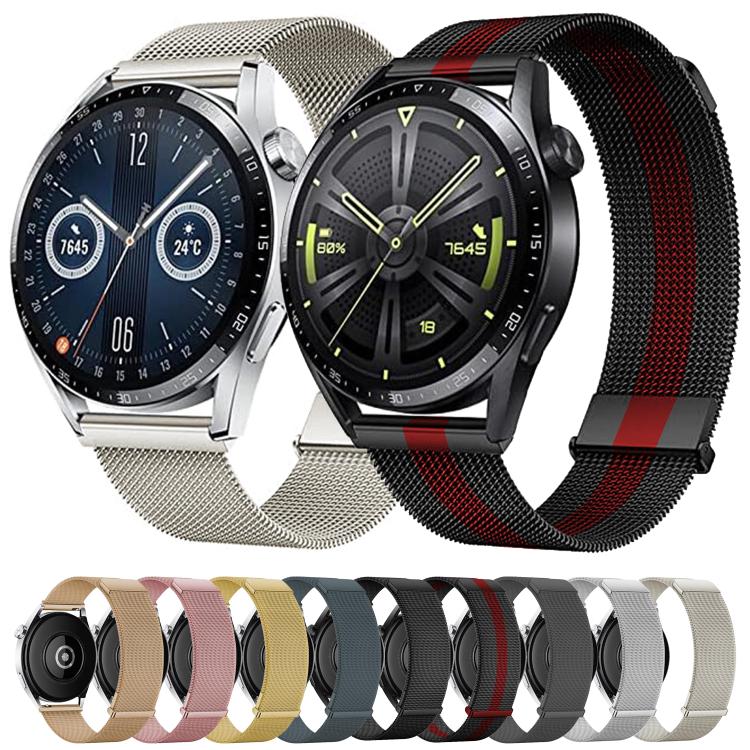 Kalebol 20mm Universal Loop Double Magnetic Buckle Milanese Strap(Black Red) - 20mm Bands by Kalebol | Online Shopping South Africa | PMc TechLife | Buy Now Pay Later Mobicred
