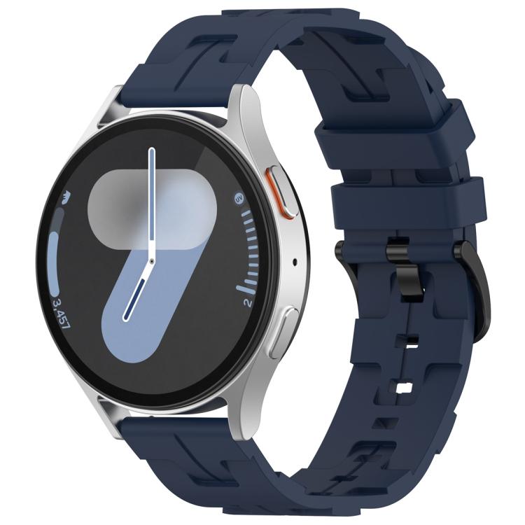 20mm Kalebol Solid Color Black Buckle Round Tail Silicone Watch Band(Navy Blue) - free shipping - PMc TechLife - Order now!