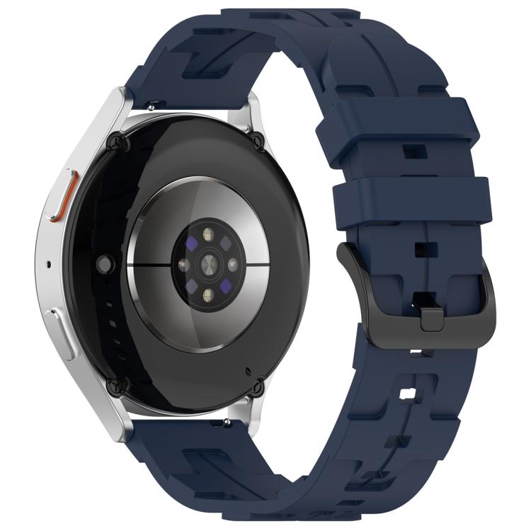 20mm Kalebol Solid Color Black Buckle Round Tail Silicone Watch Band(Navy Blue) - free shipping - PMc TechLife - Order now!