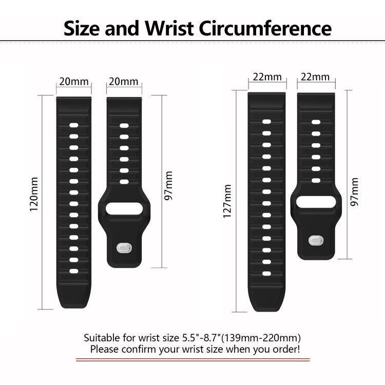 22mm Kalebol Wave Pattern Studded Buckle Silicone Watch Band(Navy Blue) - 22mm Bands by Kalebol | Online Shopping South Africa | PMc TechLife | Buy Now Pay Later Mobicred