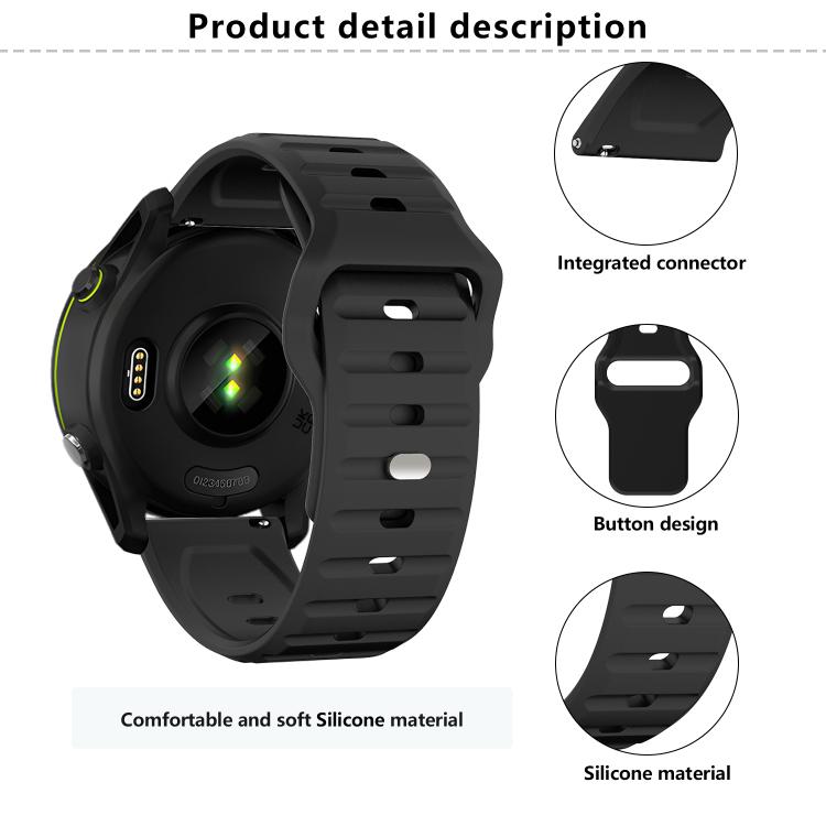 22mm Kalebol Wave Pattern Studded Buckle Silicone Watch Band(Army Green) - free shipping - PMc TechLife - Order now!