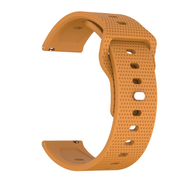 22mm Kalebol Dot Studded Buckle Silicone Watch Band(Yellow) - 22mm Bands by Kalebol | Online Shopping South Africa | PMc TechLife | Buy Now Pay Later Mobicred