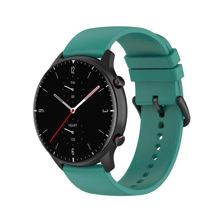 20mm Kalebol Round Tail Silicone Watch Band(Pine Green) - 20mm Bands by Kalebol | Online Shopping South Africa | PMc TechLife | Buy Now Pay Later Mobicred