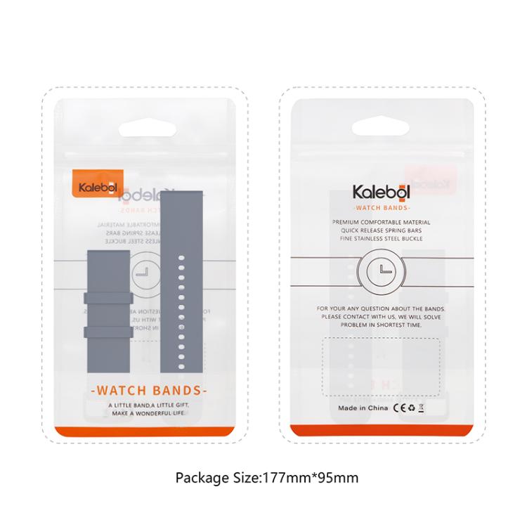22mm Kalebol Round Tail Silicone Watch Band(Orange) - 22mm Bands by Kalebol | Online Shopping South Africa | PMc TechLife | Buy Now Pay Later Mobicred