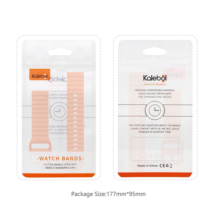 22mm Kalebol Wave Stitch Silicone Watch Band(Orange) - 22mm Bands by Kalebol | Online Shopping South Africa | PMc TechLife | Buy Now Pay Later Mobicred