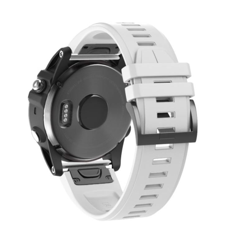 For Garmin QuickFit 22mm Kalebol Plain Texture Silicone Watch Band(White) - Watch Bands by Kalebol | Online Shopping South Africa | PMc TechLife | Buy Now Pay Later Mobicred