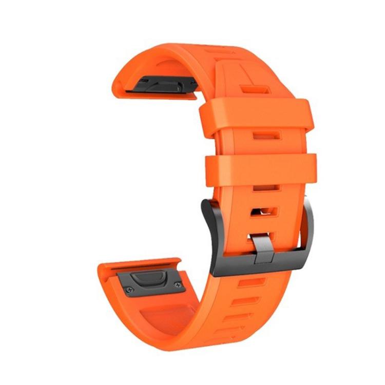 For Garmin QuickFit 22mm Kalebol Plain Texture Silicone Watch Band(Orange) - free shipping - PMc TechLife - Order now!