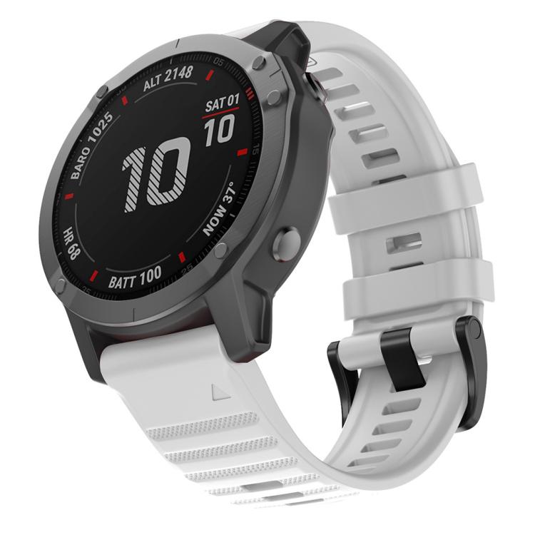 For Garmin QuickFit 22mm Kalebol Concave Texture Silicone Watch Band(White) - free shipping - PMc TechLife - Order now!