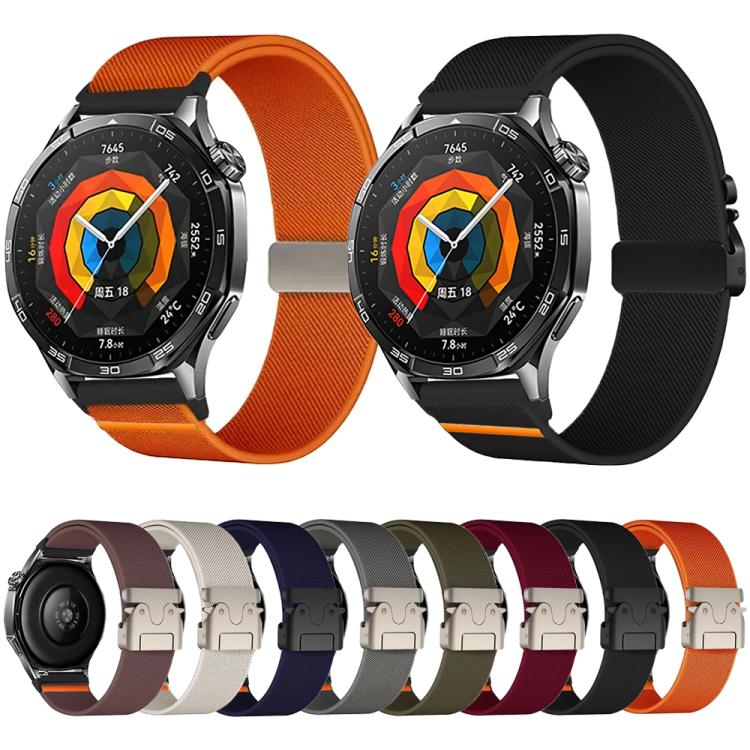 22mm Parachute Buckle Elastic Nylon Watch Band(Wine Red) - free shipping - PMc TechLife - Order now!