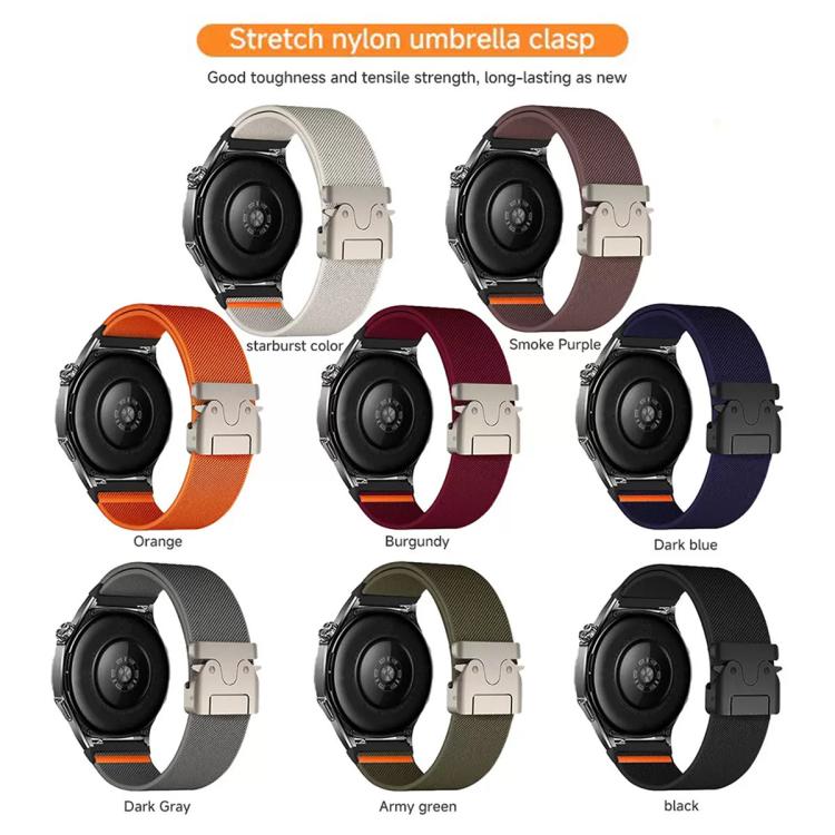 20mm Parachute Buckle Elastic Nylon Watch Band(Black) - free shipping - PMc TechLife - Order now!