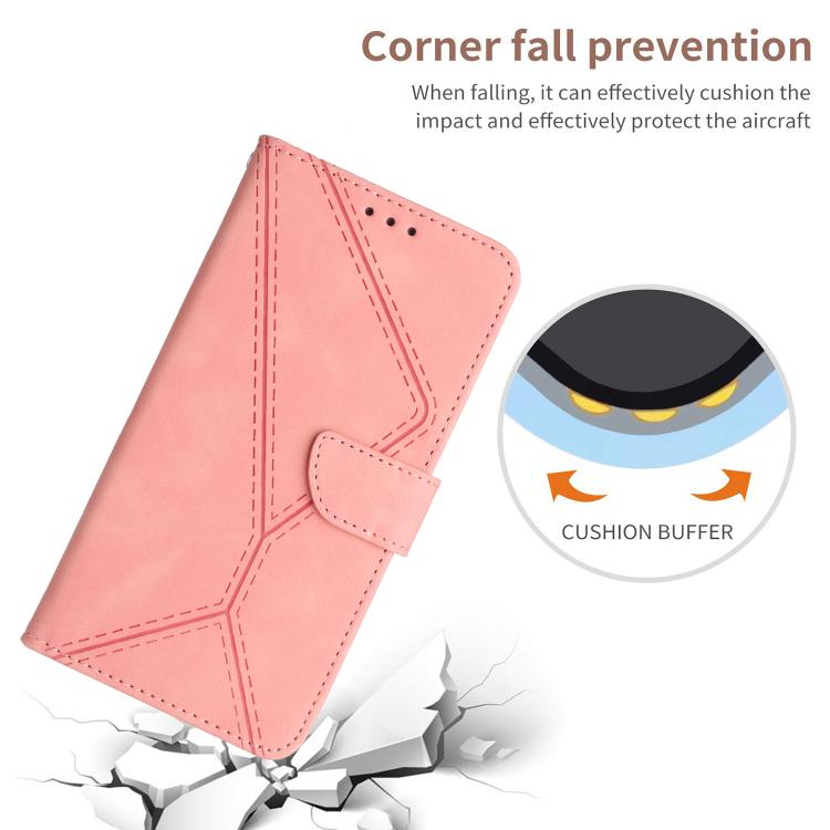 For Tecno Pova 7 5G Stitching Embossed Leather Phone Case(Pink) - free shipping - PMC TechLife - Order now!