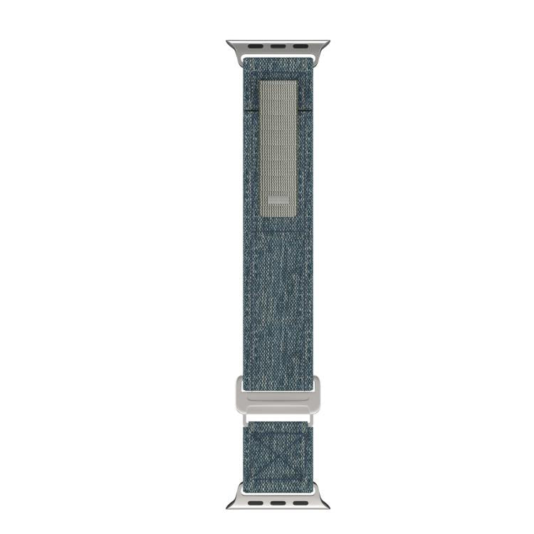 For Apple Watch 46mm / 49mm / 45mm / 44mm Kalebol Canvas Pattern Nylon Loop Strap(Blue) - Watch Bands by Kalebol | Online Shopping South Africa | PMC TechLife | Buy Now Pay Later Mobicred