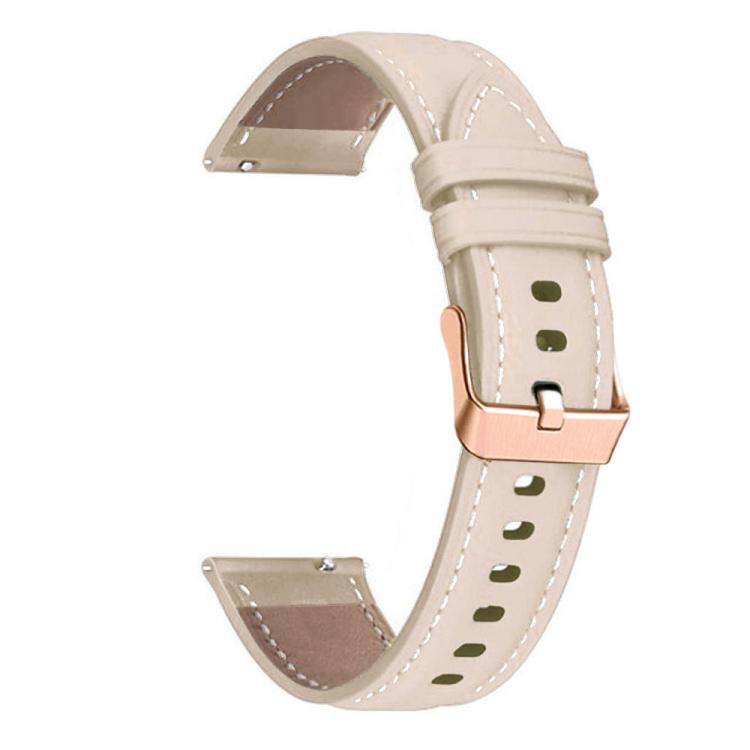 18mm Rose Gold Buckle Leather Watch Band(Apricot) - free shipping - PMC TechLife - Order now!