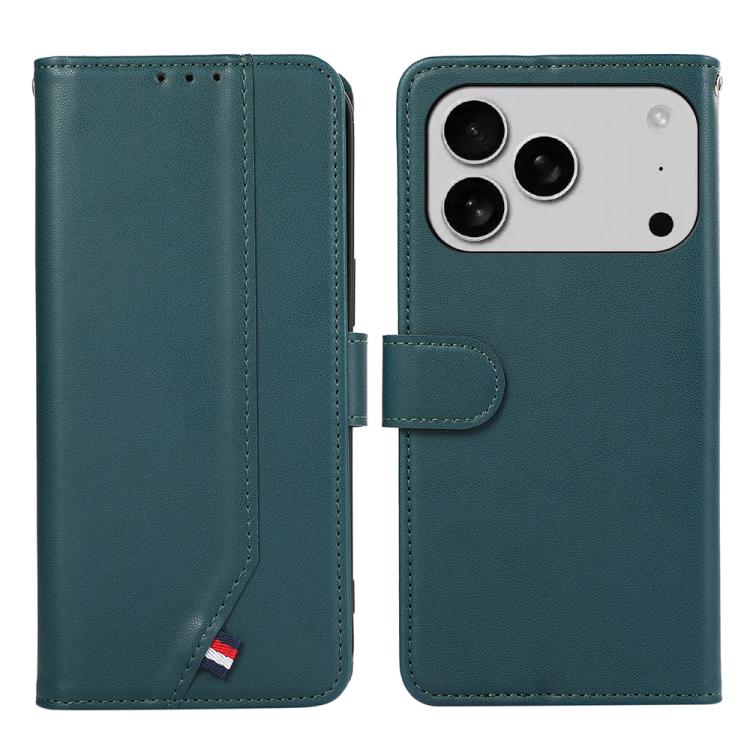 For iPhone 17 Pro Max ABEEL Delicate Texture Splicing RFID Leather Phone Case(Green) - free shipping - PMc TechLife - Order now!