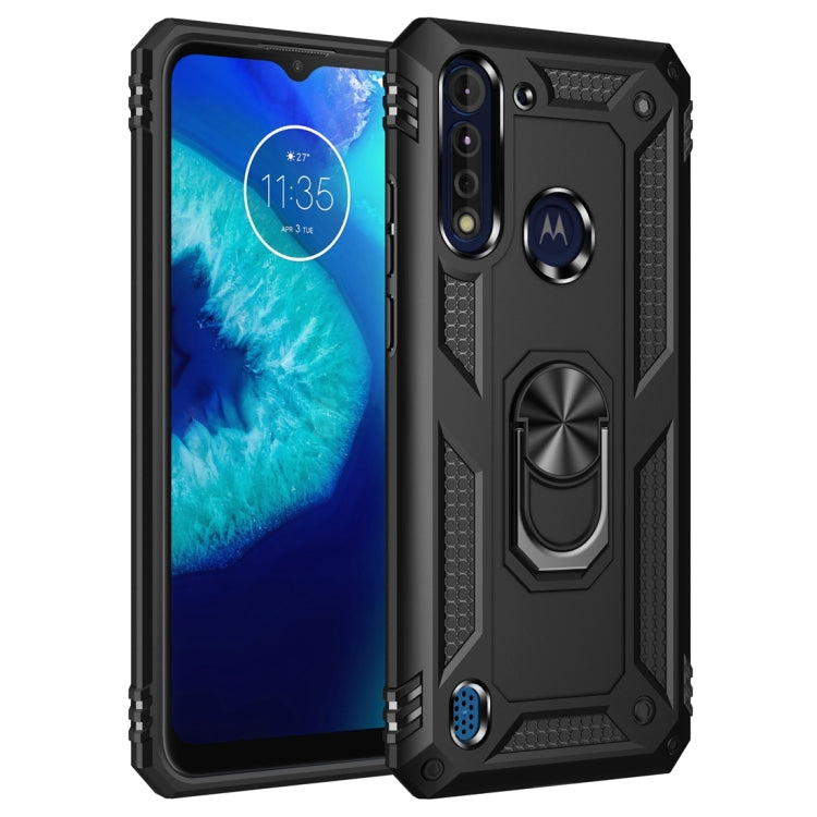 For Motorola Moto G8 Power Lite Shockproof TPU + PC Protective Case with 360 Degree Rotating Holder(Black) - Motorola Cases by PMC Jewellery | Online Shopping South Africa | PMC Jewellery